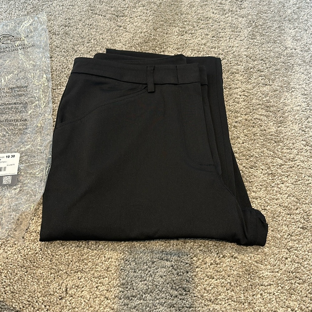 Black boot cut high waisted pants